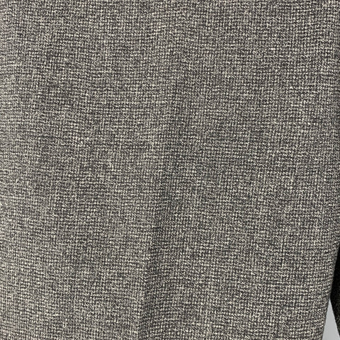 SANDRO Size 32 Grey Black Grid Wool Elastane Zip Fly Dress Pants