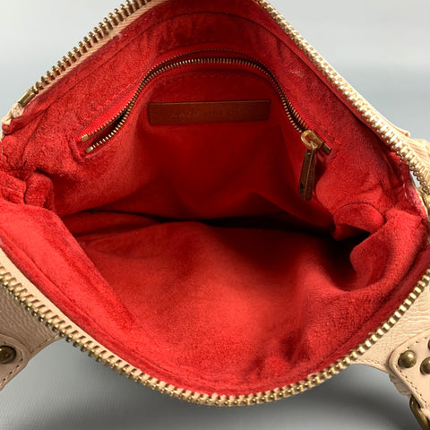MARC JACOBS Pale Pink Leather Brass Mini Brass Handbag