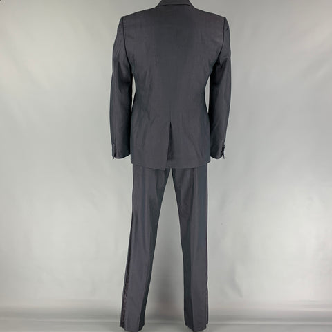 VIKTOR & ROLF Size 42 Charcoal Silk Wool Tuxedo Suit