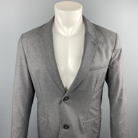 BASCO Size M Gray Wool Blend Notch Lapel Sport Coat
