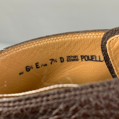 BALLY Size 8.5 Brown Pebble Grain Leather Belted Powell Boots