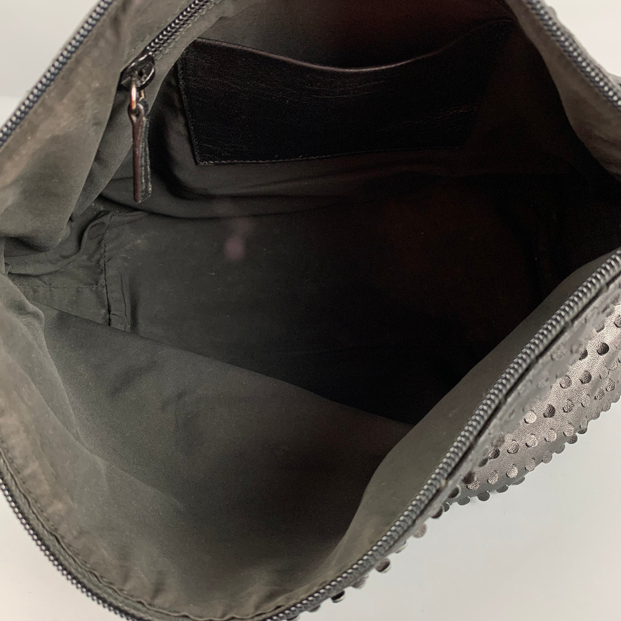 Vintage HELMUT LANG Black Perforated Leather Shoulder