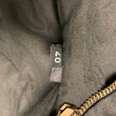 HE.VI.DA. Size 4 Black Cotton Zip Up & Buttons Jacket
