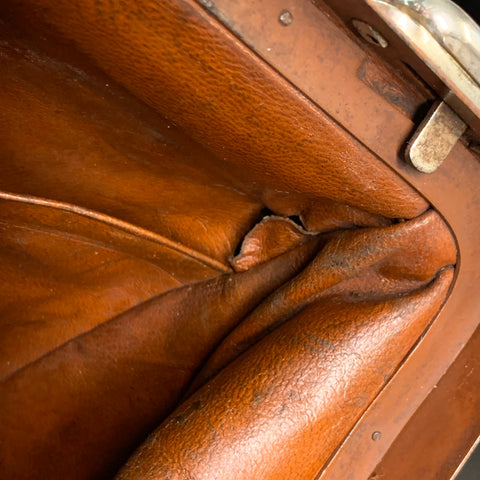 Sac docteur en cuir vieilli marron VINTAGE