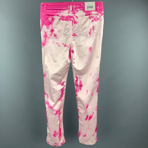 GIANFRANCO FERRE Talla 6 Pantalón de vestir de mezcla de algodón rosa