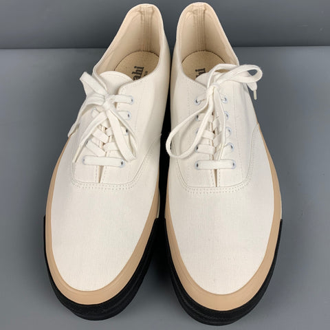 ASAHI Size 10 Tan Canvas Boat Shoe Sneakers
