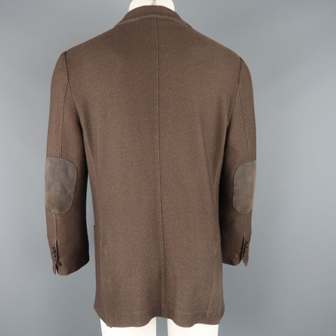 LORO PIANA 42 R Brown Heather Silk / Cashmere Notch Lapel Sport Coat