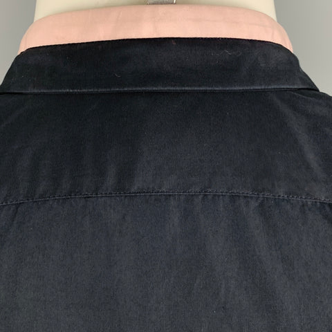 JIL SANDER Size S Black Pink Cotton Button Up Long Sleeve Shirt
