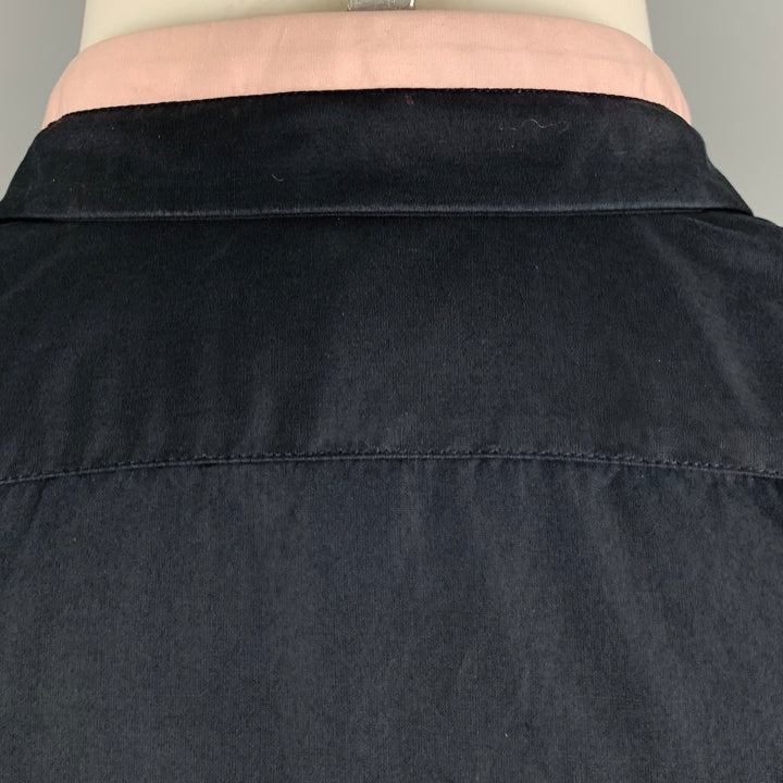 JIL SANDER Camisa de manga larga con botones de algodón negro rosa talla S
