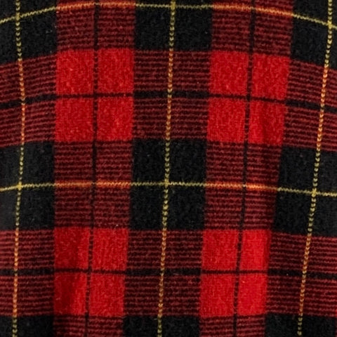 POLO by RALPH LAUREN Size XL Red Black Plaid Lambswool Shawl Collar Sweater