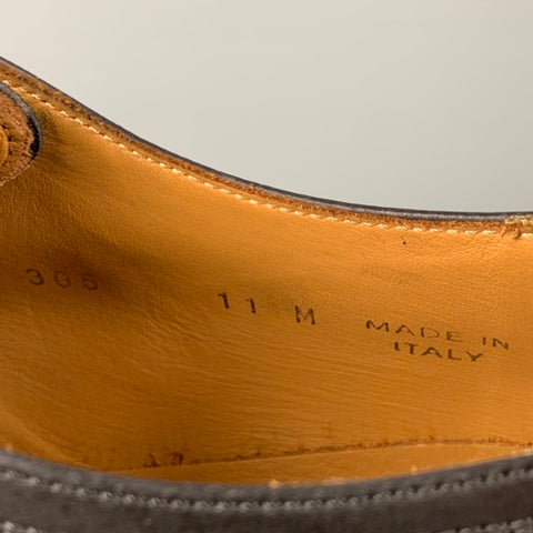 BARNEY'S NEW YORK Taille 11 Chaussures à lacets en cuir noir