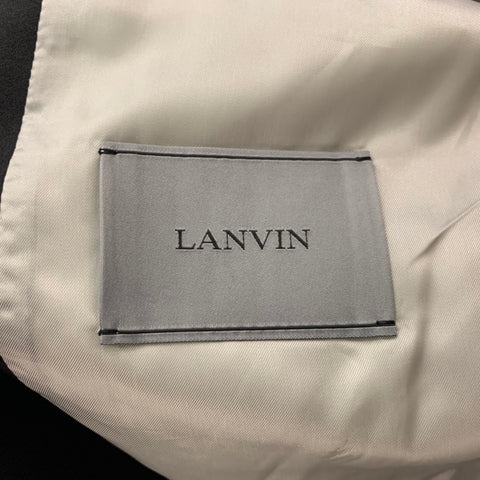 LANVIN Size 40 Pink Black Metallic Polyamide Blend Peak Lapel Sport Coat