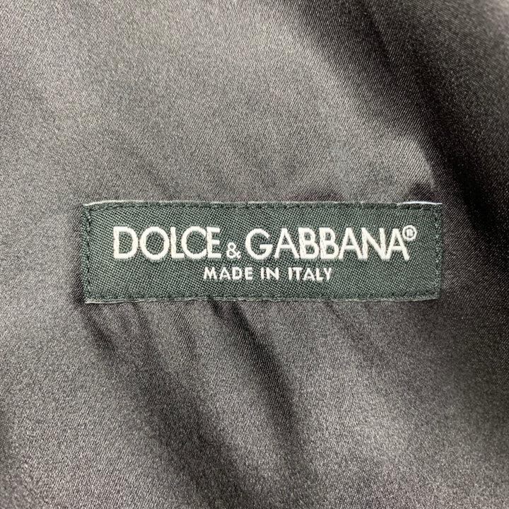 DOLCE & GABBANA Size 40 Black Swirls Polyester Blend Classic Vest