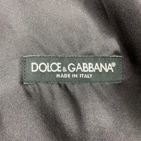 DOLCE & GABBANA Size 40 Black Swirls Polyester Blend Classic Vest