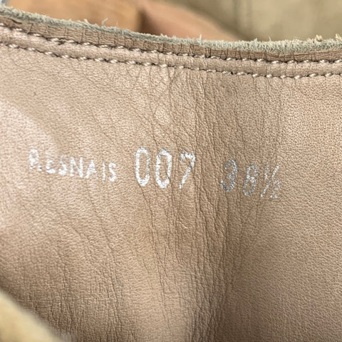 OFFICINE CREATIVE Size 8.5 Beige Suede Peep Toe Boots
