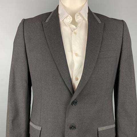 PS by PAUL SMITH Size 42 Charcoal Wool Peak Lapel Sport Coat