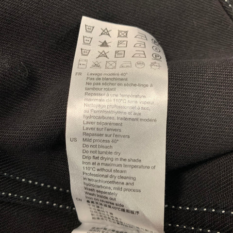 SANDRO Size M Black White Contrast Stitch Cotton Trucker Jacket