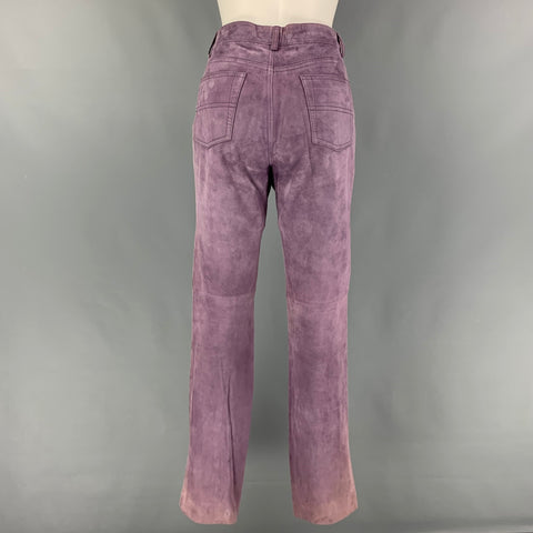 POLO by RALPH LAUREN Size 6 Purple Suede Jean Cut Pants