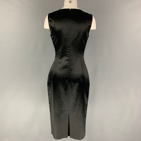 ETRO Vestido de cóctel sin mangas de mezcla de algodón negro talla 6