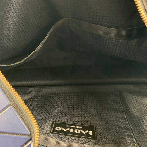 ISSEY MIYAKE BAO BAO Navy Geometric Leather Tote Bag