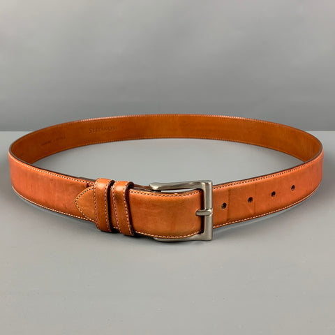 STEFANOBI Size 38 Tan Leather Belt