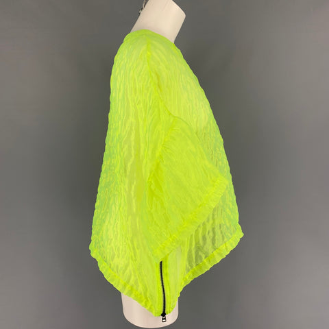 CEREMONIA DE APERTURA Talla XS Top de vestido con cremallera lateral y textura neón