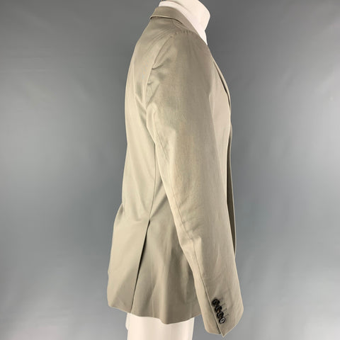 BURBERRY LONDON Chest Size 40 Grey Cotton / Elastane Single breasted Sport Coat