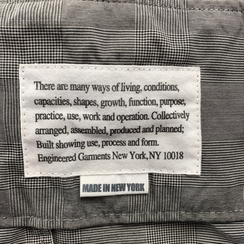 ENGINEERED GARMENTS Taille S Manteau à revers en coton Glenplaid gris