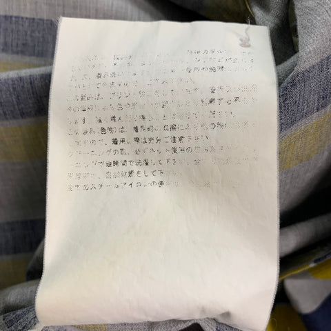 COMME des GARCONS HOMME PLUS Size L Grey Multi-Color Stripe Long Sleeve Shirt