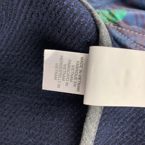 PAUL SMITH JEANS Size M Navy Textured Cotton Blend Notch Lapel Sport Coat
