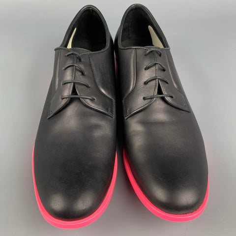 JIL SANDER x RAF SIMONS Spring 2011 Size 11 Black & Pink Leather Shoes