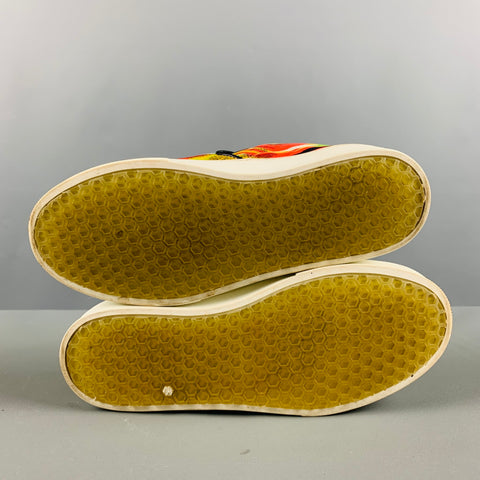 CELINE Size 6 Multi-Color Fabric Stripe Slip On Sneakers