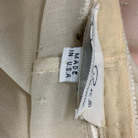 OSCAR DE LA RENTA Size M Cream Embroidered Tunic Dress Top