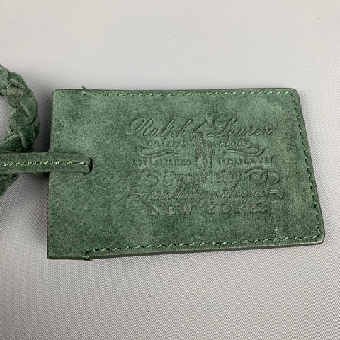 RALPH LAUREN Hunter Green Fringe Suede Cross Body Handbag