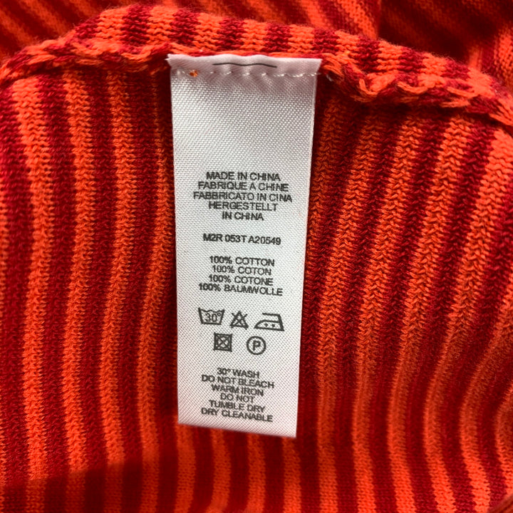 Jersey de algodón con cuello redondo y rayas naranjas y rojas talla L de PS by PAUL SMITH