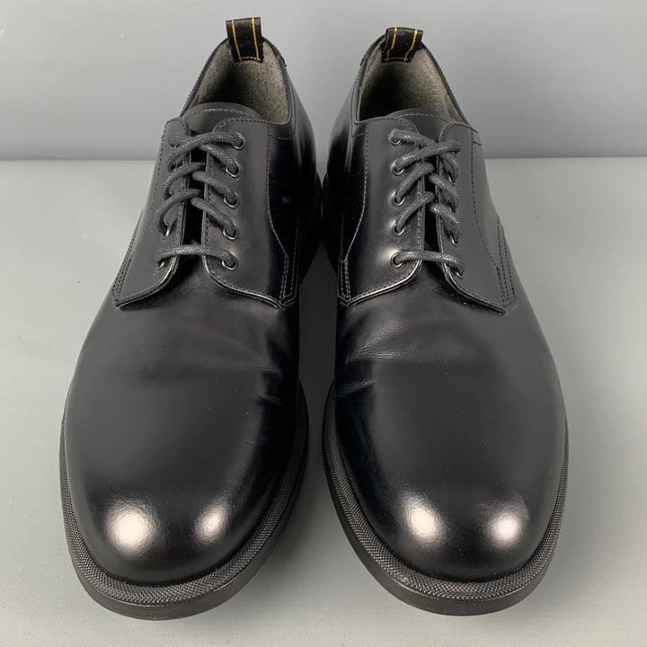 DUNHILL Size 12 Black Leather Lace Up Shoes