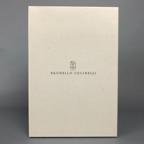 BRUNELLO CUCINELLI Taille 7 Bottes à bout d'aile en cuir suédé bicolore marron