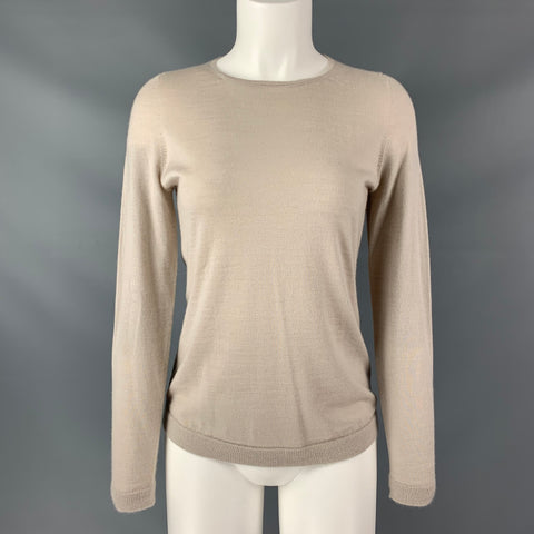 FALCONERI Size M Oatmeal Cashmere Long Sleeve Pullover