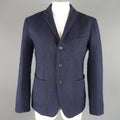 45rpm L-XL / JP 5 Navy Wool Twill Patch Pocket Soft Shoulder Jacket 45rpm