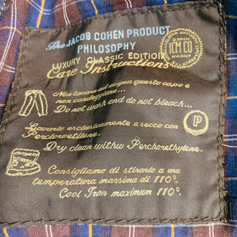 JACOB COHEN Size 36 Brown Heather Contrast Stitch Wool Flannel Casual Pants