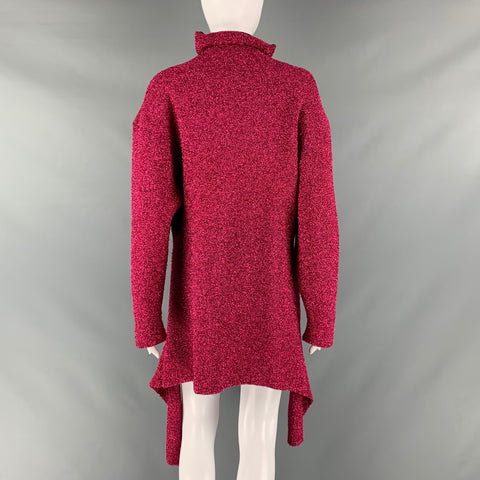 BALENCIAGA Size L Pink Gliter Polyester Blend Turtleneck Dress Top
