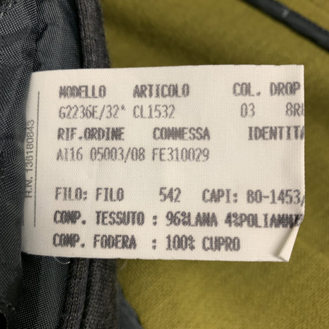 SALVATORE FERRAGAMO Taille 36 Charcoal Wool Blend Notch revers Poches Sport Coat Jacket