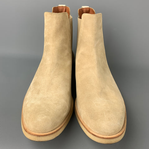 COMMON PROJECTS Size 14 Beige Suede Pull On Chelsea Boots