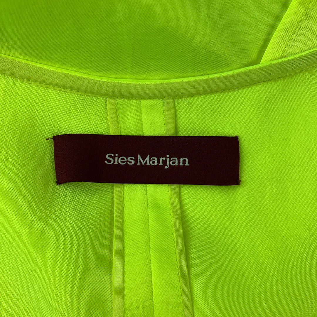 SIES MARJAN Size M Neon Yellow Viscose Tank Dress