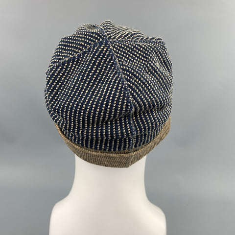 KAPITAL Olive & Brown Knitted Cotton Beanie