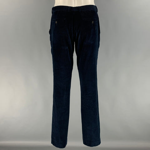 SANDRO Size 38 Navy Corduroy Cotton Notch Lapel Suit