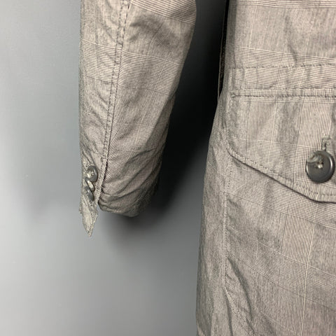 ENGINEERED GARMENTS Taille S Manteau à revers en coton Glenplaid gris
