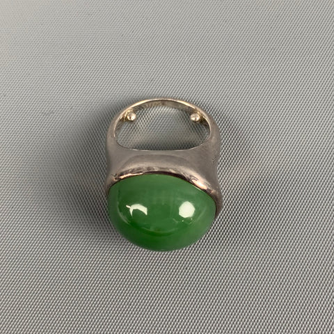 TIFFANY & CO. by Elsa Peretti Green Jade Sterling Silver Ring