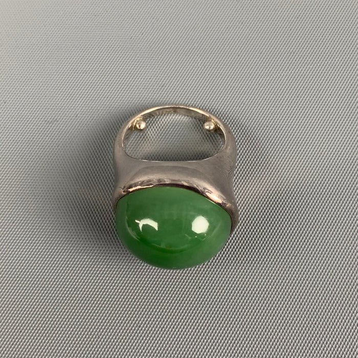 TIFFANY & CO. by Elsa Peretti Green Jade Sterling Silver Ring