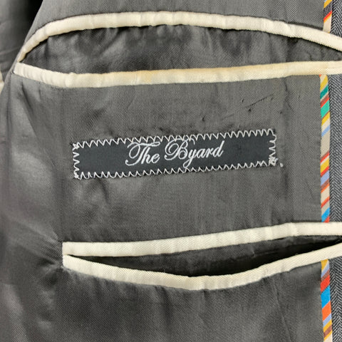 PAUL SMITH The Byard Size 40 Grey Herringbone Wool Notch Lapel Sport Coat